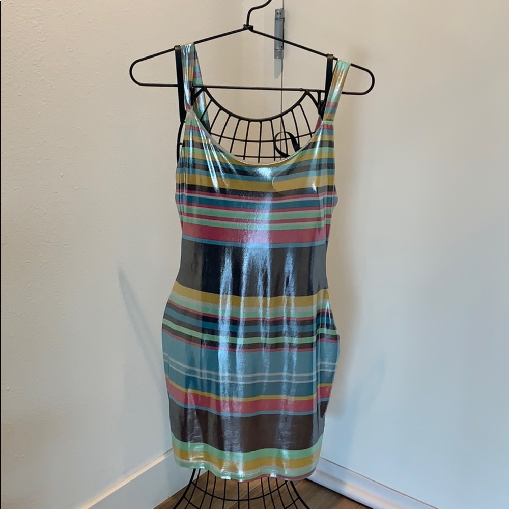 wet look dress